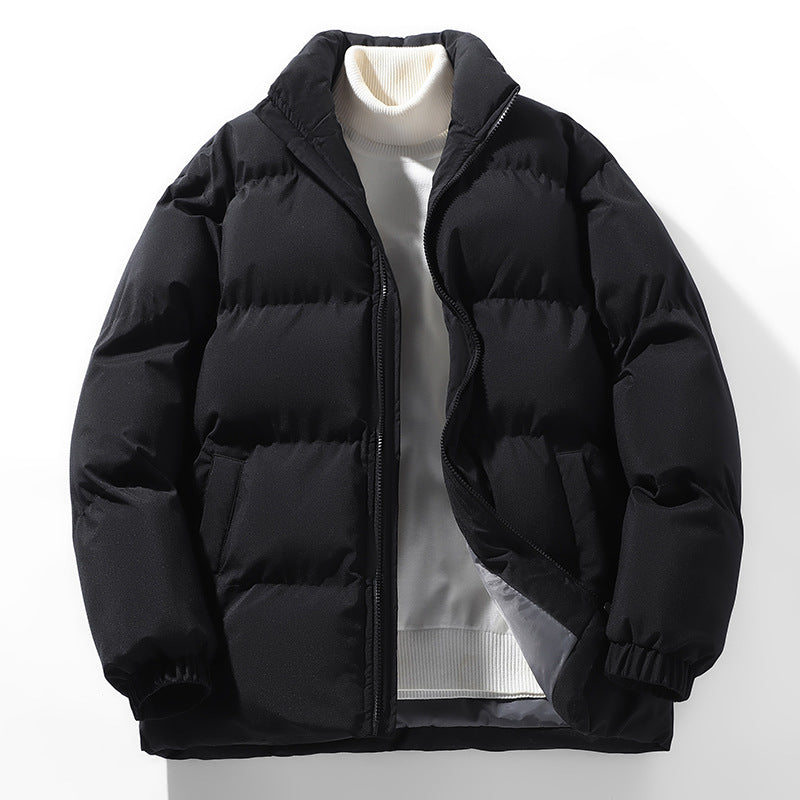 Autumn And Winter Bread Jacket Loose Hong Kong Style Stand Collar Cotton Coat