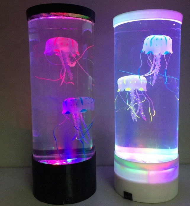 LED Jellyfish Aquarium Lamp – Relaxing Night Light for Bedroom