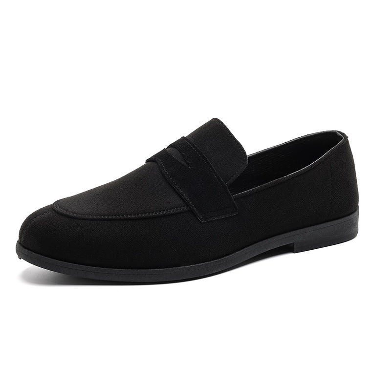 Height-increasing Slip-on Casual Shoes British Round Toe Men's Thick-soled Loafers