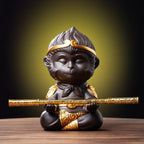 Chinese Purple Clay Kung Fu Monkey King for Home Tea Tray Decoration Tea Tray Sun Wukong Statues Sculptures - QuickChop