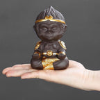 Chinese Purple Clay Kung Fu Monkey King for Home Tea Tray Decoration Tea Tray Sun Wukong Statues Sculptures - QuickChop