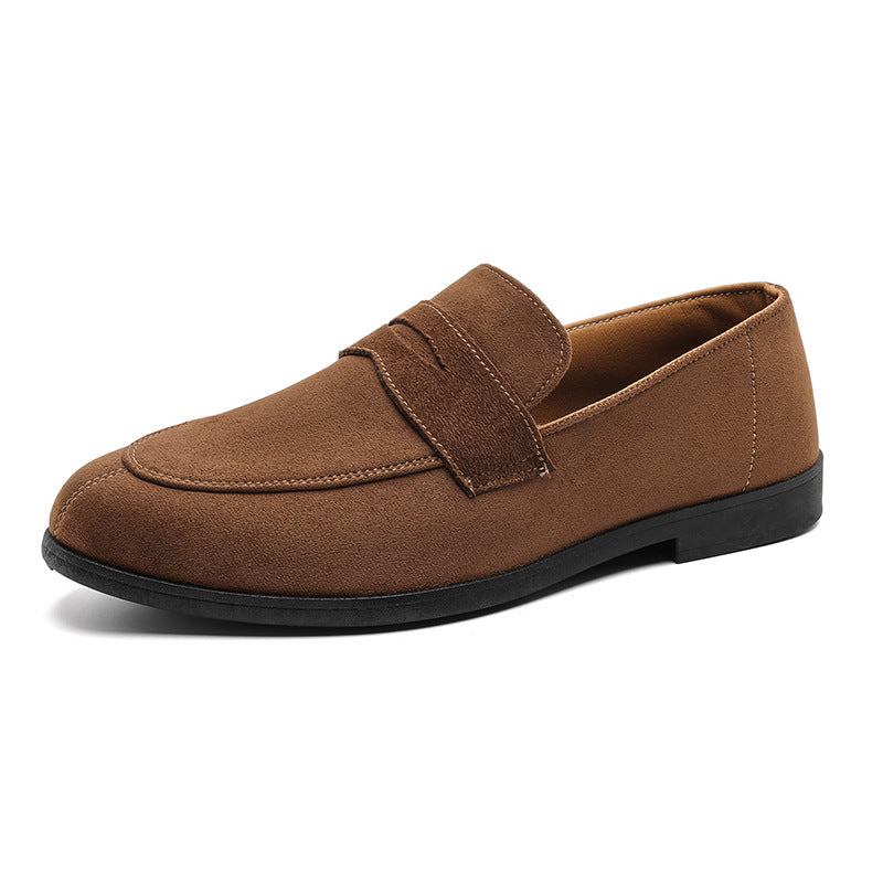Height-increasing Slip-on Casual Shoes British Round Toe Men's Thick-soled Loafers