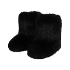 European And American Imitation Raccoon Fur Winter Warm Mid - calf Women's Shoes - QuickChop