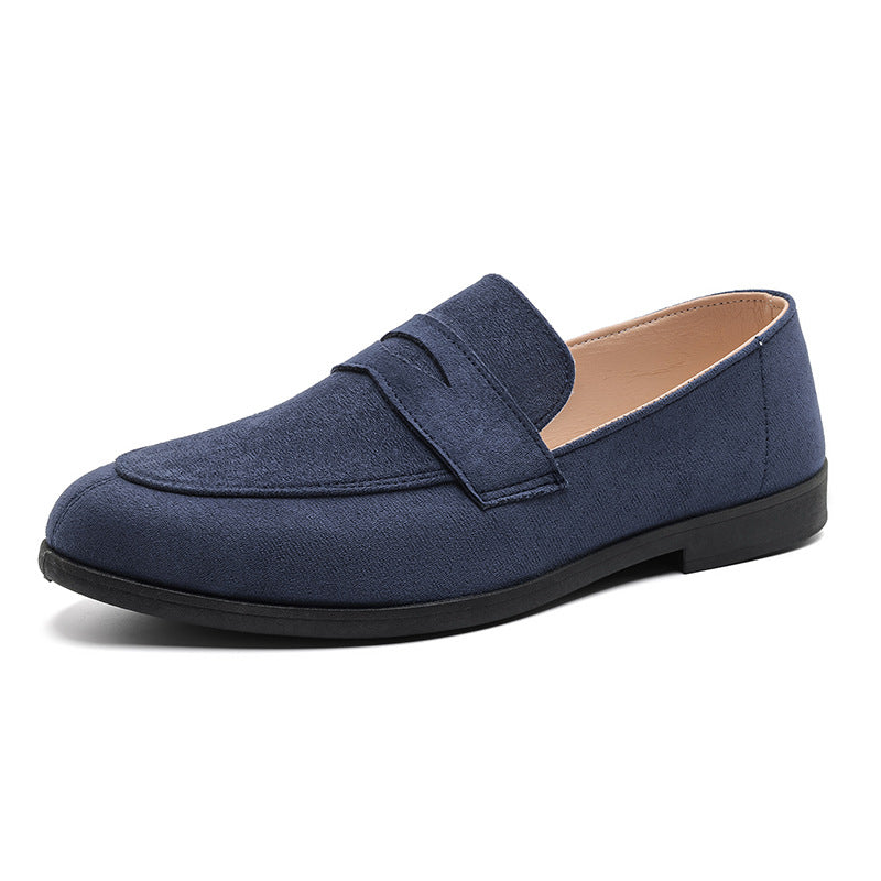 Height-increasing Slip-on Casual Shoes British Round Toe Men's Thick-soled Loafers