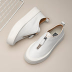 Men's Retro Distressed Leather Platform All - match Casual Sneakers - QuickChop