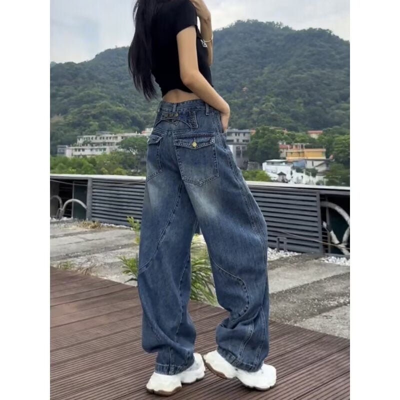 Retro Baguette Banana Pants Figure - flattering Denim Jeans For Women - QuickChop