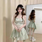 Ruffledstrap Sundress Short Skirt - QuickChop