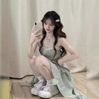 Ruffledstrap Sundress Short Skirt - QuickChop