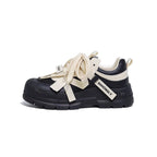 Super Hot Mech Style Authentic Leather Clunky Sneakers - QuickChop