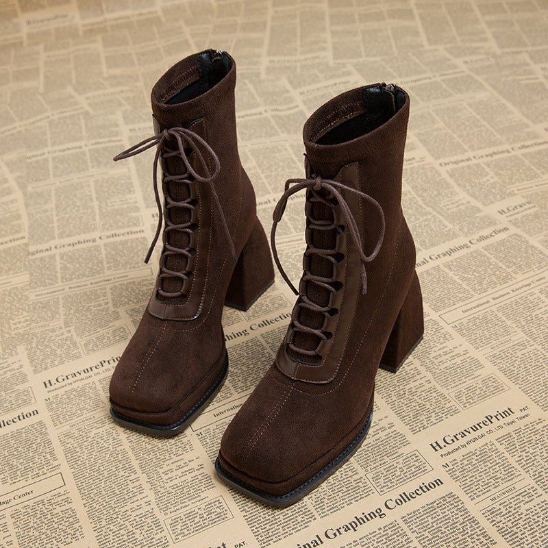 Ultra - high Heel Short Martin Early Autumn Women's Boots - QuickChop